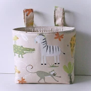 weisse Lenkertasche Heissluftballone mit blauem Innenstoff