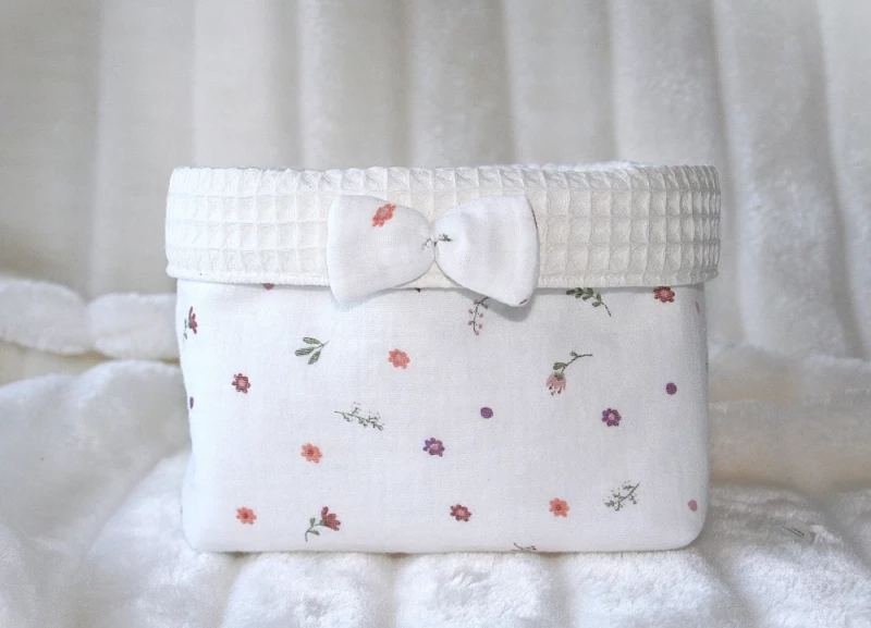 Stoffkorb Streublümchen mit Schleife