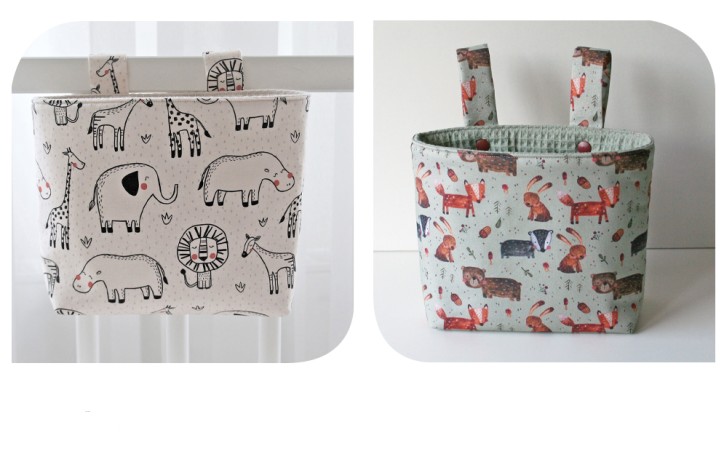 Betttaschen, Hängetaschen Lenkertaschen in bunt mit Muster